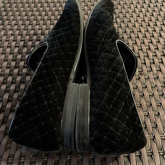 Giorgio Brutini Chatwal Black Velvet Quilted Tuxedo Loafers Size 8.5 US Men - Picture 8 of 9